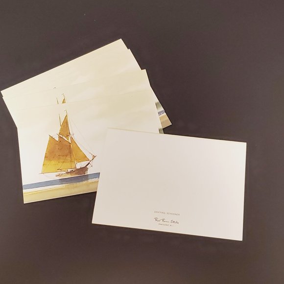 Greeting Cards 6 Red Farm Studio Drifting Schooner - Picture 3 of 4